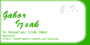 gabor izsak business card