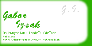 gabor izsak business card
